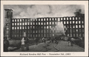 Richard Borden Mill fire-November 5th, 1981