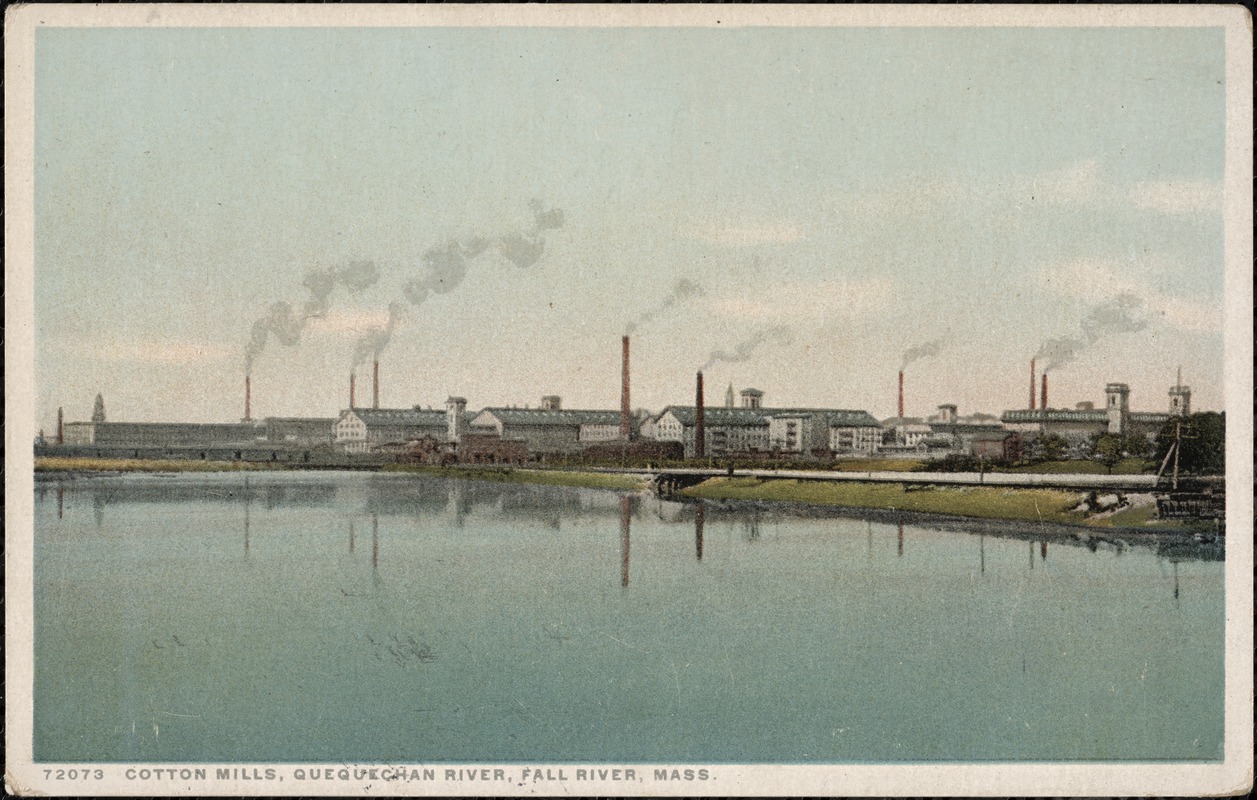 Cotton mills, Quequechan River, Fall River, Mass.