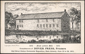 First cotton milll, 1811-1911