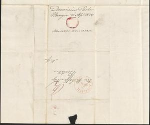Dominicus Parker to George Coffin, 30 April 1835