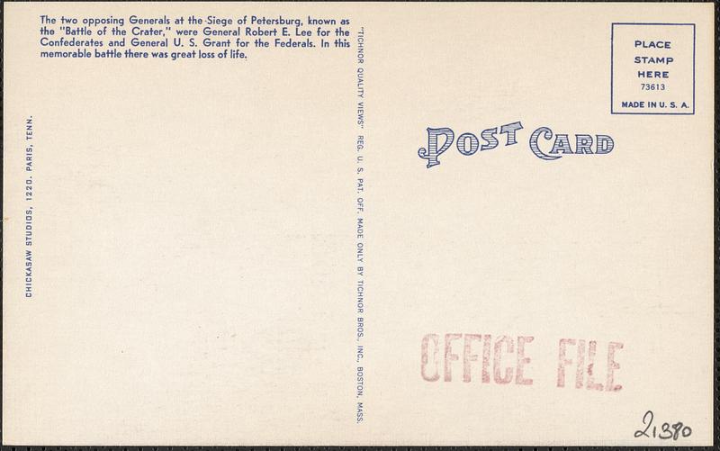 Battle of the Crater, Petersburg, Va.