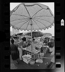 Haymarket Square open-air food sellers, downtown Boston