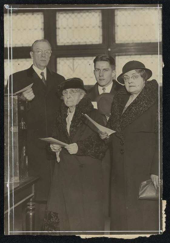 Frederick W. Mansfield, Walter, Mrs. Mansfield, Mrs Rowe. Mrs Catherine Rowe mother in law in front