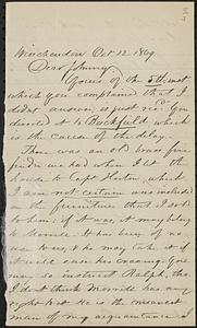 Letter from Zadoc Long to John D. Long, October 12, 1869