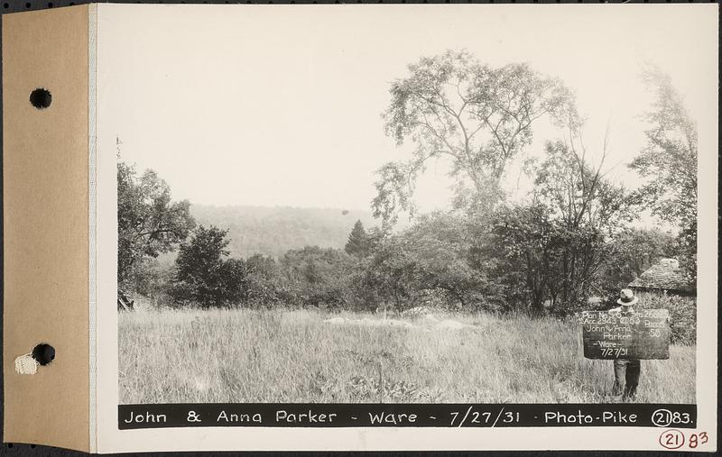 Contract No. 21, Portion of Ware-Belchertown Highway, Ware and Belchertown, land of John and Anna Parker, Plan No. S-6 Ware, Mass., Jul. 27, 1931