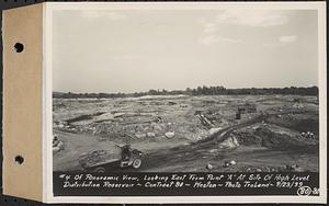 Contract No. 80, High Level Distribution Reservoir, Weston, photo no. 4 of panoramic view, looking east from point "A" at site of high level distribution reservoir, Weston, Mass., Aug. 23, 1939