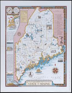 A map of the state of Maine