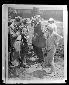 Charles Lindbergh in a group of people