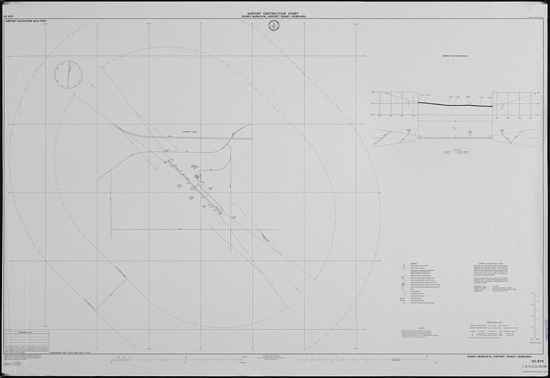 Airport obstruction chart, OC 875, Sidney Municipal Airport, Sidney, Nebraska