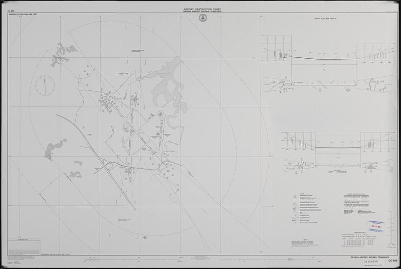 Airport obstruction chart, OC 895, Smyrna Airport, Smyrna, Tennessee