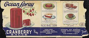 Ocean Spray Cranberry Sauce Can Label