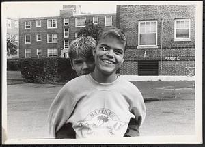Two young people in Newtowne Court