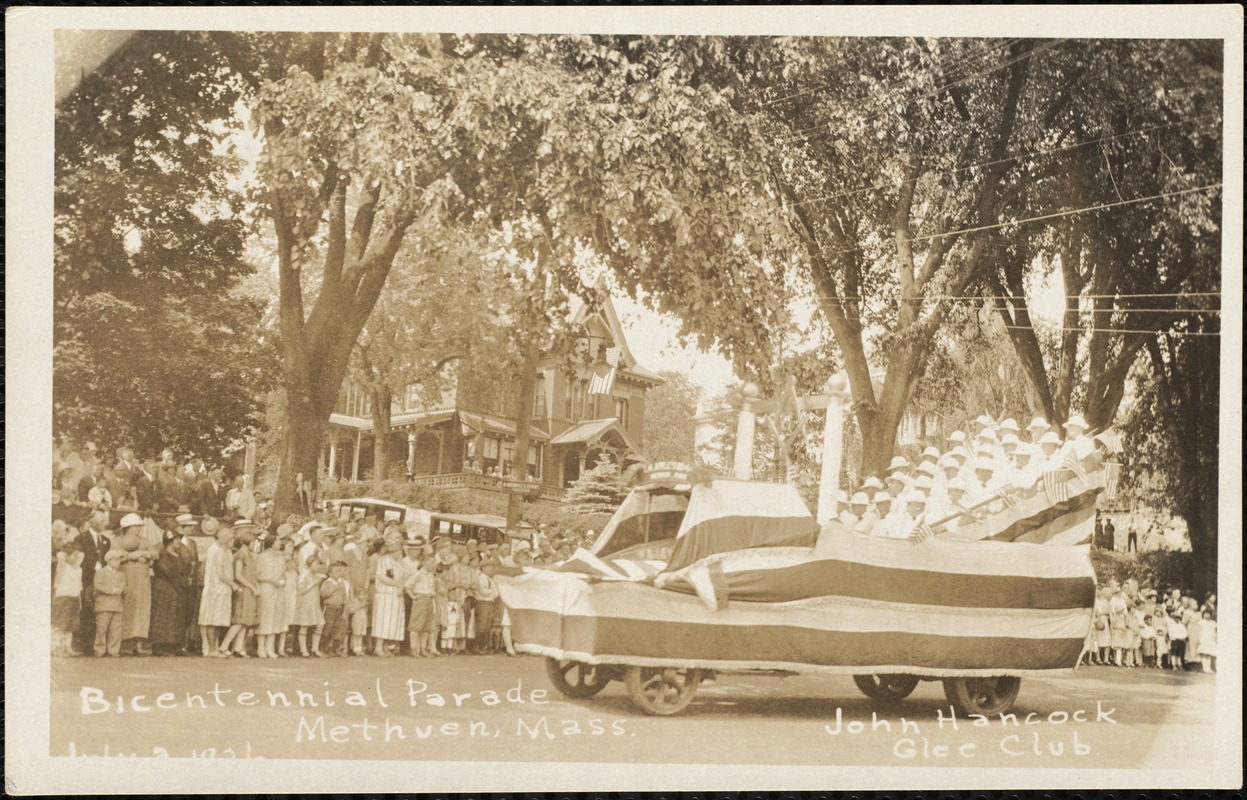 John Hancock Glee Club, Bicentennial Parade, Methuen, Mass., July 3, 1926