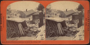 Niagara -- houses of ferrymen destroyed great ice bridge -- 1883