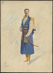 Unidentified Italian opera costume design plate 5