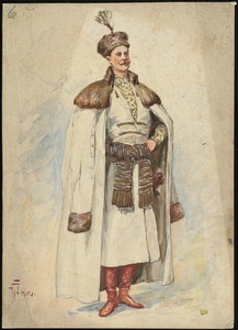 Unidentified Italian opera costume design plate 6