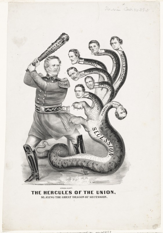 The Hercules of the Union, slaying the great dragon of secession - Digital  Commonwealth