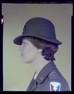 Women's uniform hat, side view