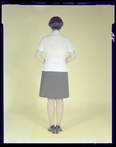 Women's uniform, blouse and skirt, rear view