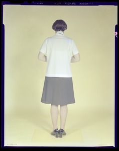 Women's uniform, blouse and skirt, rear view