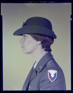 Women's uniform hat, side view