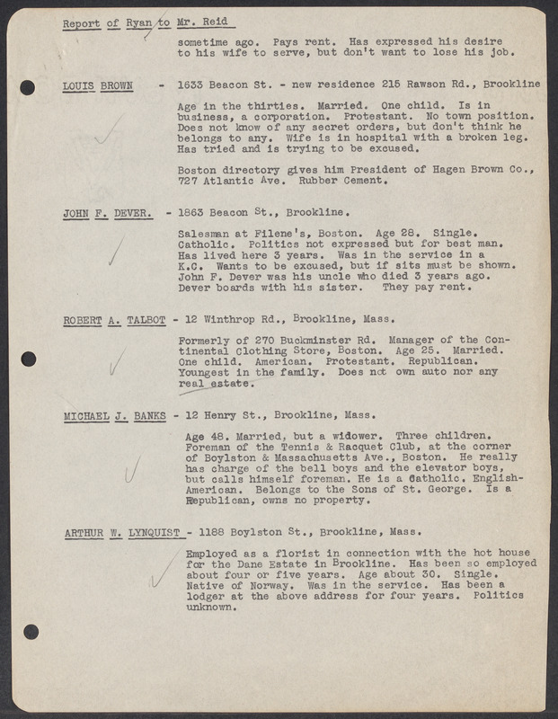 SaccoVanzetti Case Records, 19201928. Defense Papers. Venire (Grand