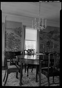 Assembly House, Federal Street, Salem: interior, dining room