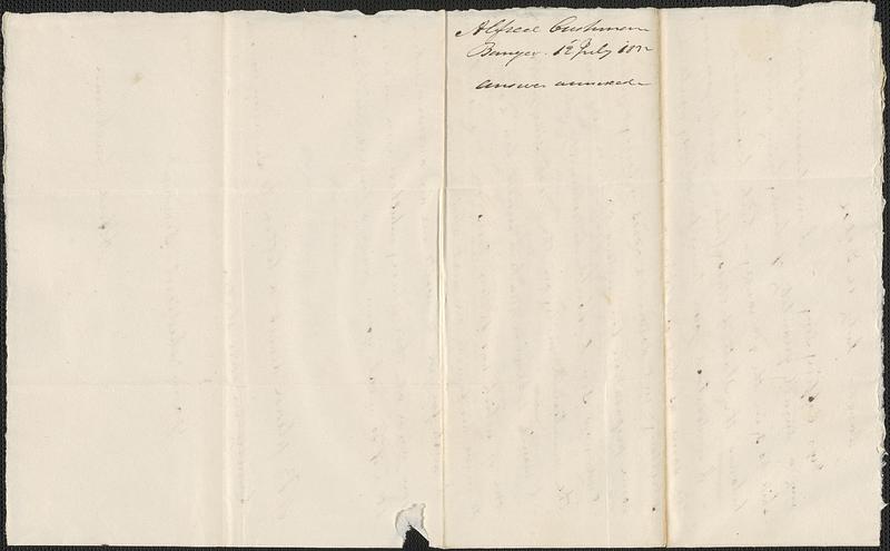 Alfred Cushman to George Coffin, 12 July 1832