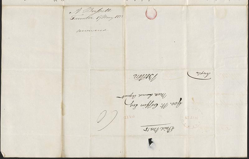 A. Bassett to George Coffin, 17 May 1833 - Digital Commonwealth