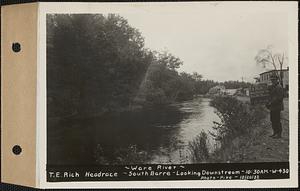 Ware River, T.E. Rich headrace, South Barre, looking downstream, Barre, Mass., 10:30 AM, Oct. 20, 1932