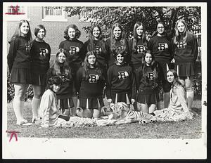 Roslindale Cheers are led this year by: sitting, co-capts. Arlene Humora, left and Patricia Griffin: kneeling, from left, Carol Yutkins, Ann Benenato, Mary DeBenedictas and Gale Attaya: standing, Ann Faren, Carol McKernan, Sheila Tawa, Elisa Houston, Cathy Smith, Julie O’Connor, Concetta Freeman and Jean Mortali.