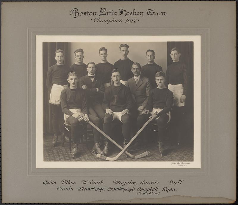 Boston Latin Hockey Team Champions 1917