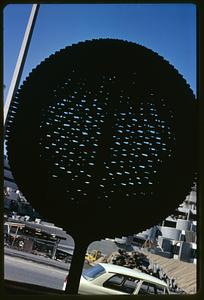 A round decoration in shadow