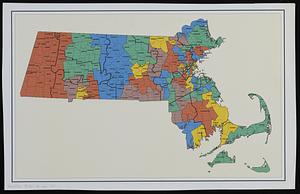 Draft of a map of 1993 Massachusetts Senate legislative districts