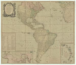 Bowles's new four-sheet map of America, and the West Indies, wherein are particularly ascertained the limits and extent of the United States, reserved territory, and European possessions as settled by the last treaty of peace