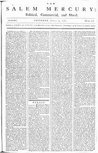 The Salem Mercury: Political, Commercial, and Moral