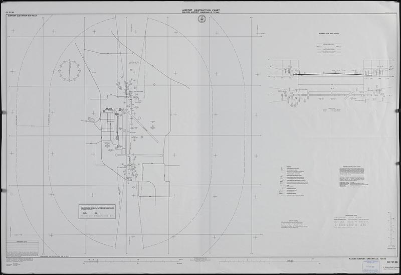 Airport obstruction chart, OC 5138, Majors Airport, Greenville, Texas