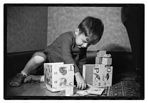 Boy playing with toys