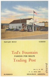 Ted's Fountain, Trading Post, famous for malts, Seligman, Arizona