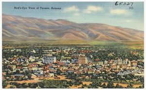 Bird's-eye view of Tucson, Arizona