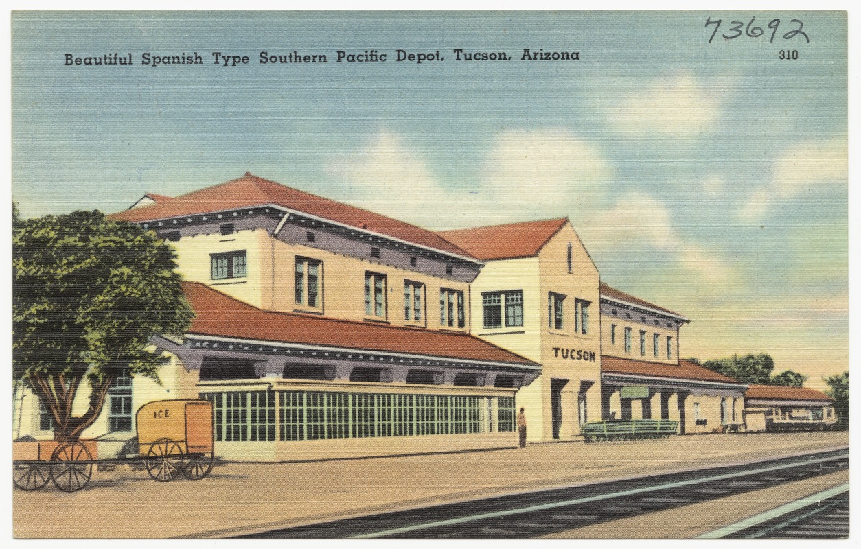 Beautiful Spanish type Southern Pacific Depot, Tucson, Arizona