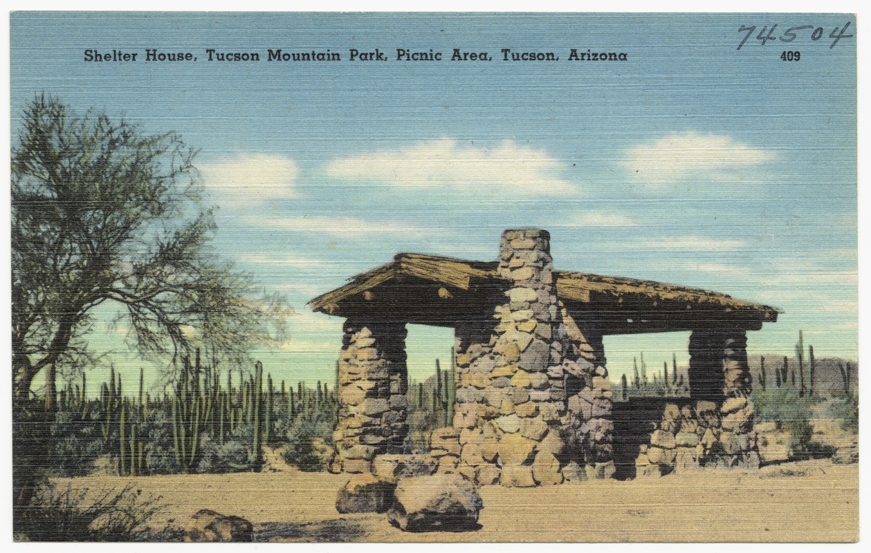 Shelter house, Tucson Mountain Park, picnic area, Tucson, Arizona