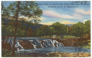 Rock Dam in Devil's Den State Park near Winslow Arkansas on U.S. highway 71