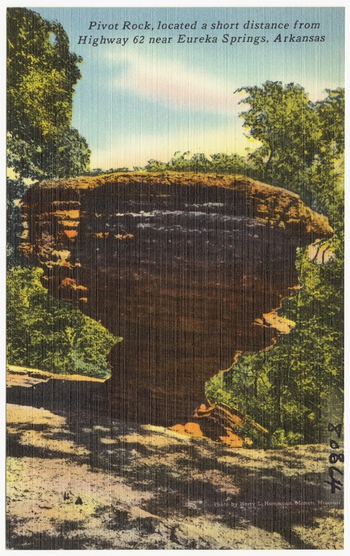 Pivot Rock, located a short distance from highway 62 near Eureka Springs, Arkansas