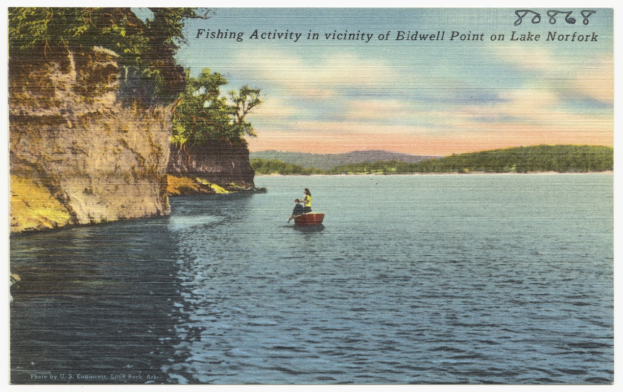 Fishing activity in vicinity of Bidwell Point on Lake Norfolk