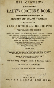 Mrs. Crowen's American lady's cookery book.