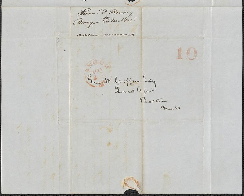Samuel F. Hersey to George Coffin, 26 November 1846