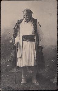 A man in traditional Greek costume