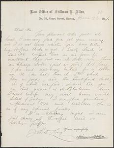 Letter from John D. Long to Zadoc Long, June 22, 1867