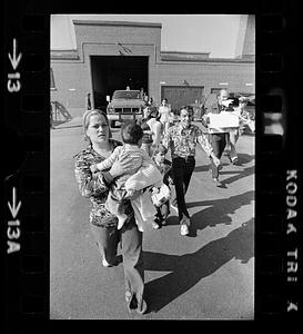 Chelsea Fire survivors at shelter, Chelsea, MA